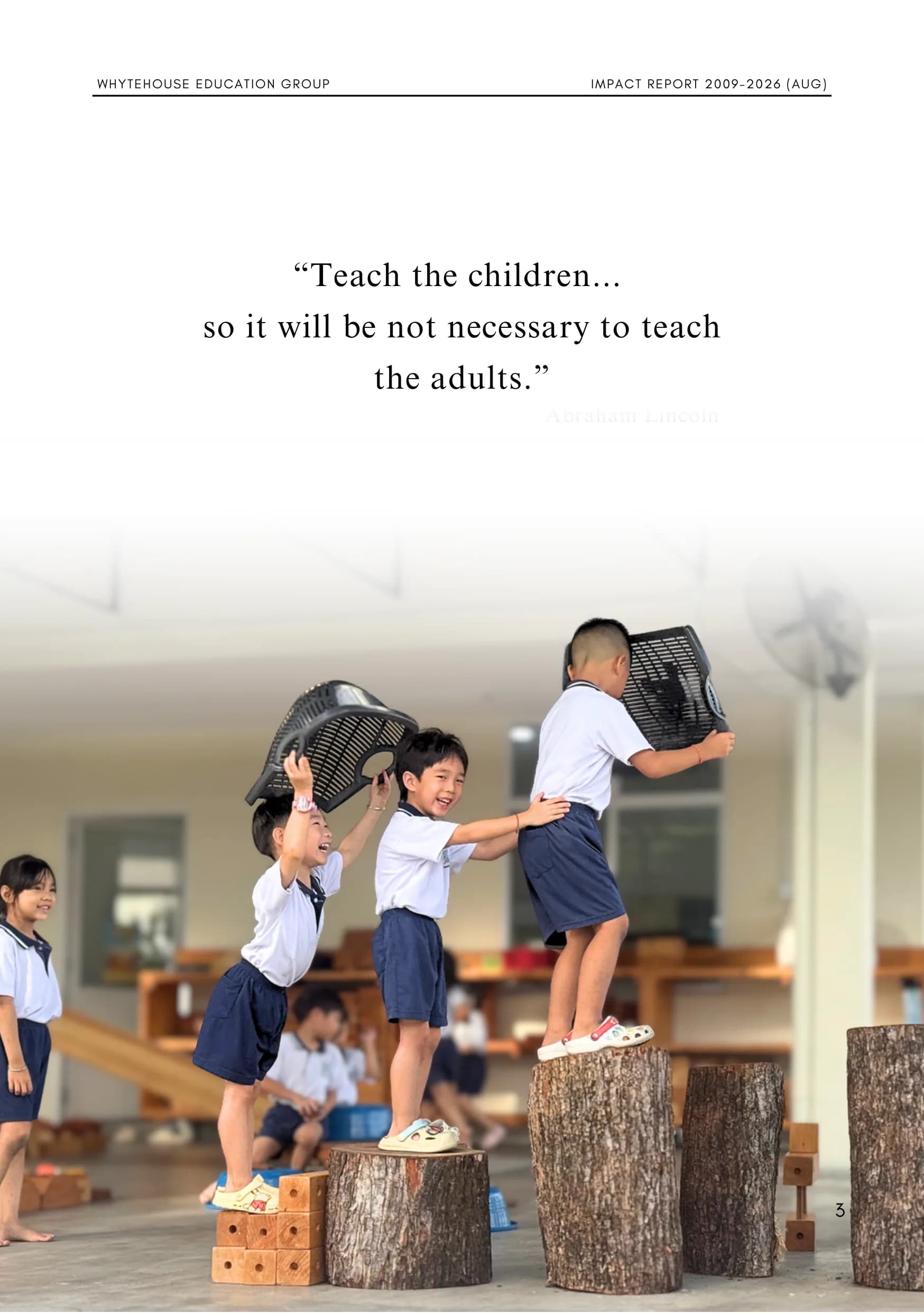 WhyteHouse Education Group Impact Report, page 6 of 24