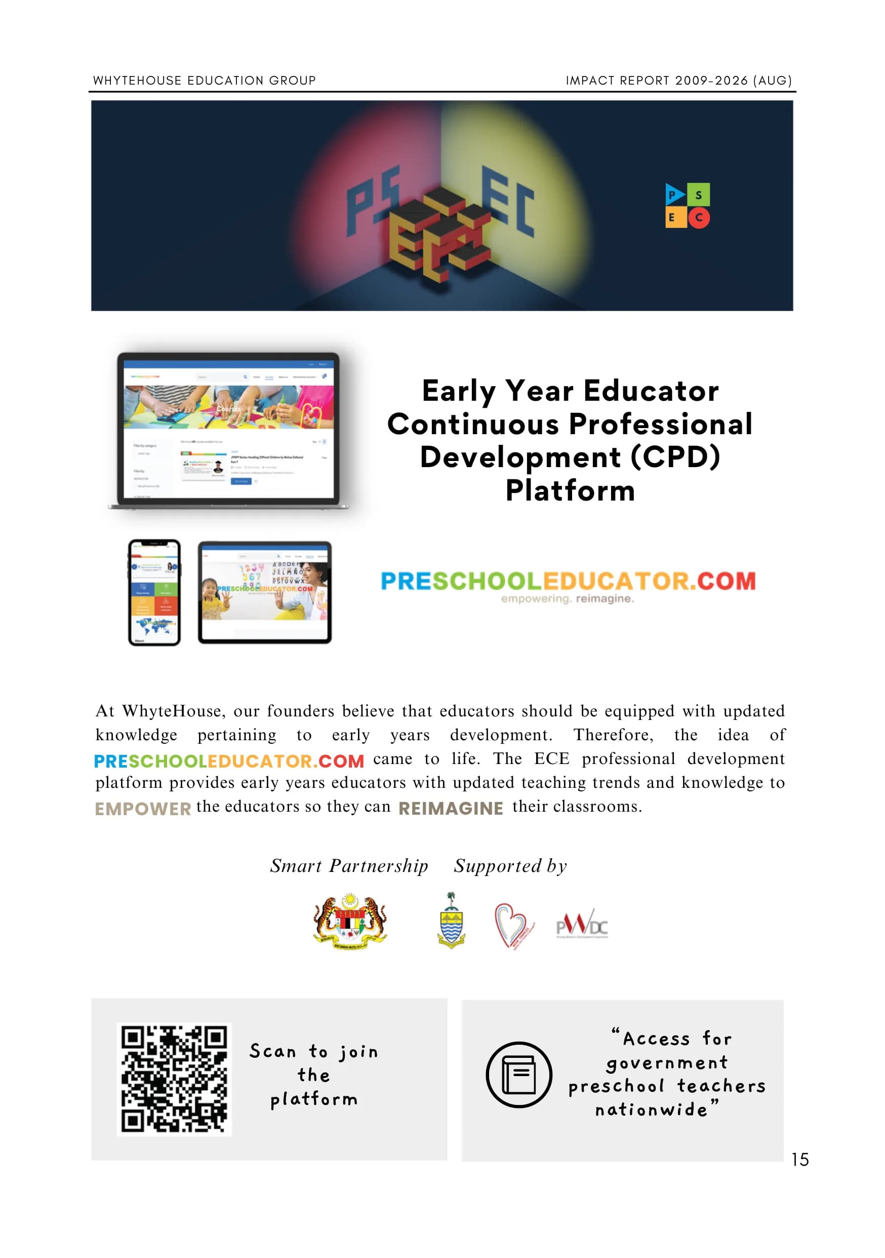 WhyteHouse Education Group Impact Report, page 15 of 24