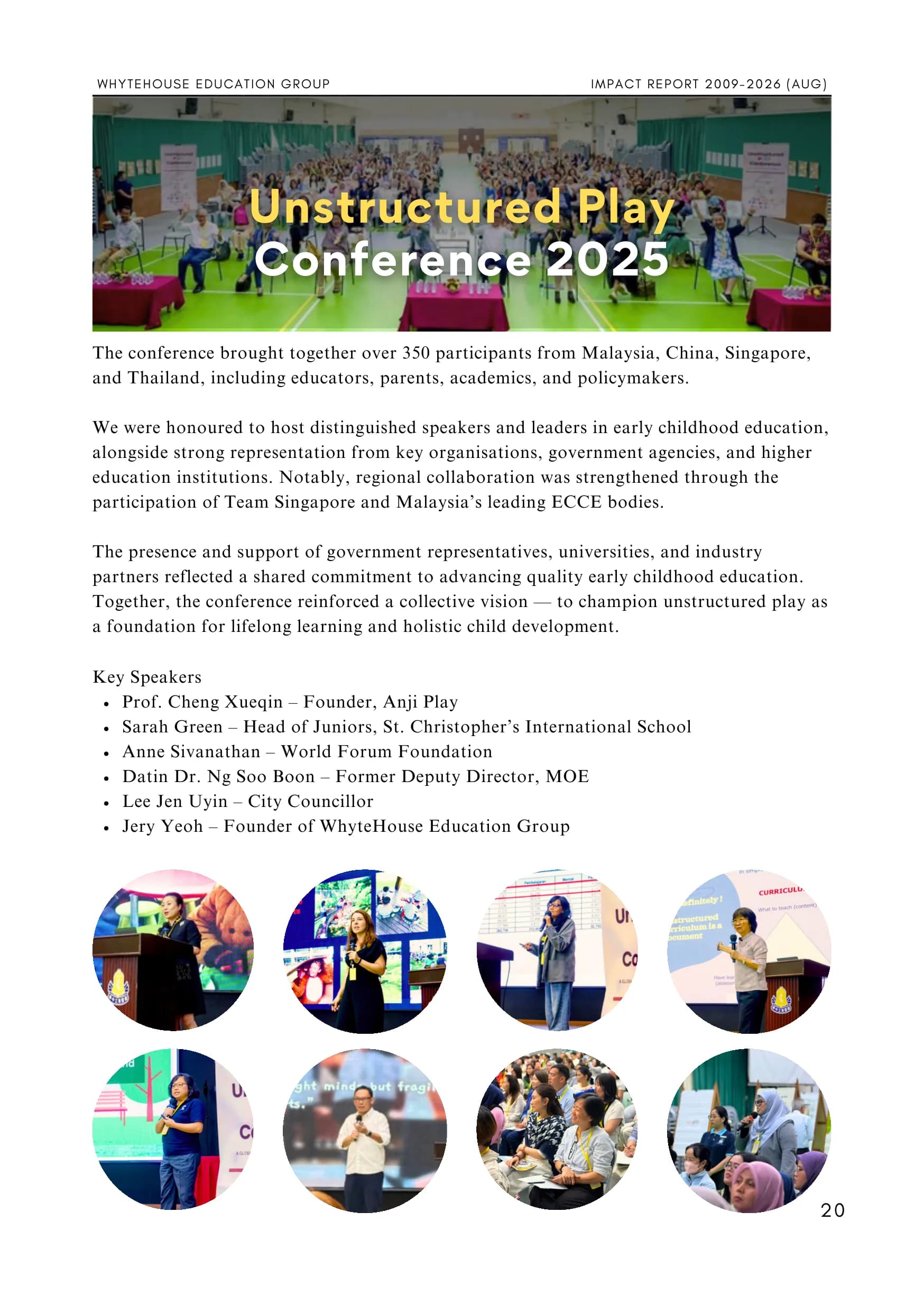 WhyteHouse Education Group Impact Report, page 20 of 24