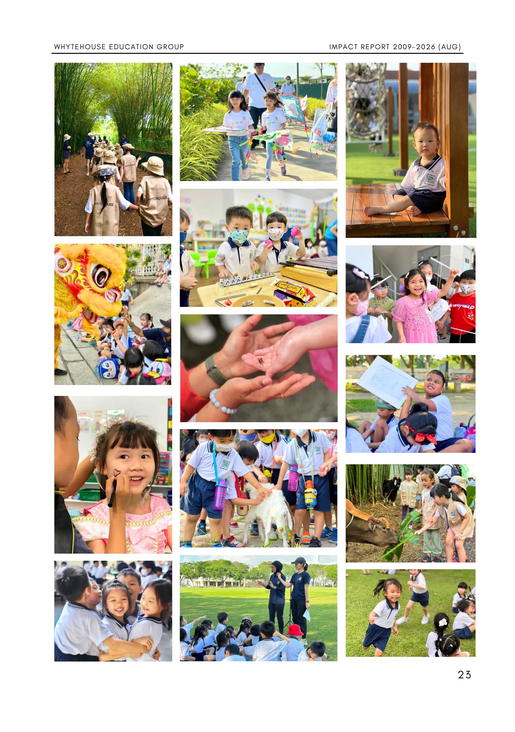 WhyteHouse Education Group Impact Report, page 23 of 24
